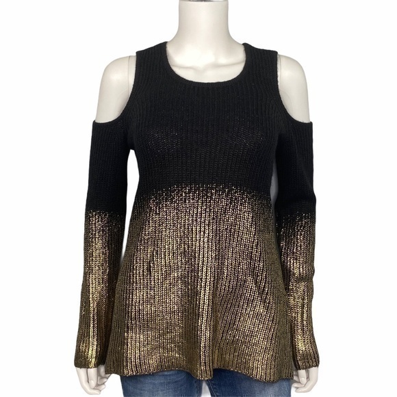 Design 365 NEW Black Gold Sweater Size S - Picture 1 of 4